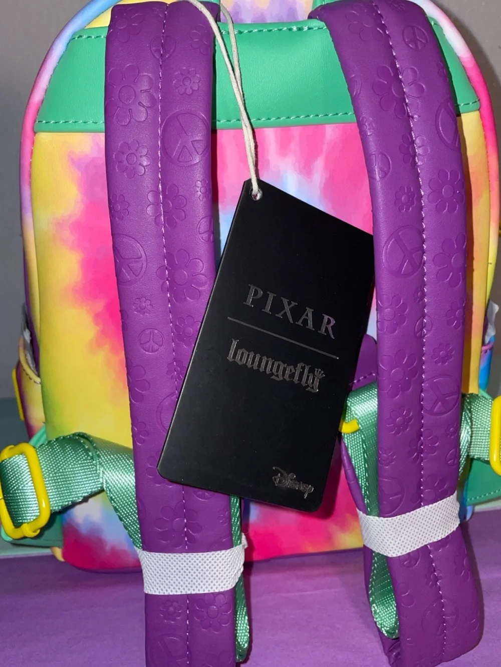 Loungefly Disney Pixar Cars Fillmore Good Vibes Groovy Tie Dye Mini Backpack